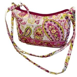 OK Quilted Handbag Adjustable Crossbody Strap and Short Handle Pinks Comfortable